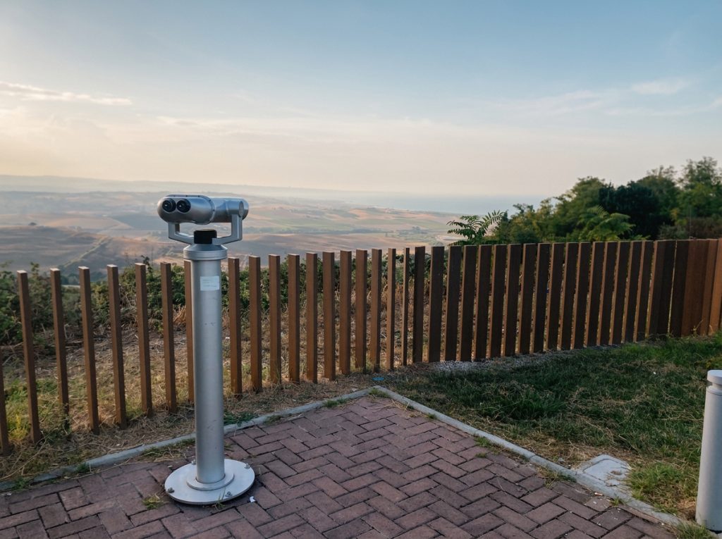 Cosa vedere a Petacciato: telescopio dal belvedere via Pasolini
