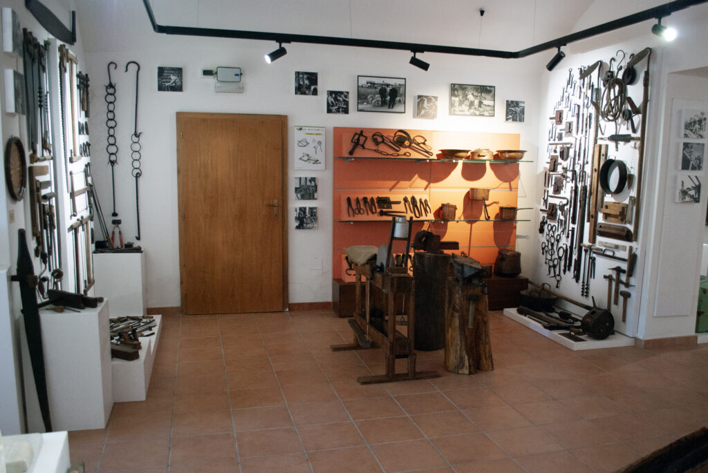 Museo Antropologico di Monteroduni: esposizione oggetti agricoli